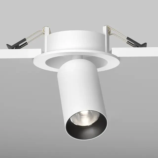 Встраиваемый точечный светильник Maytoni FOCUS LED — белый, ракурс 4