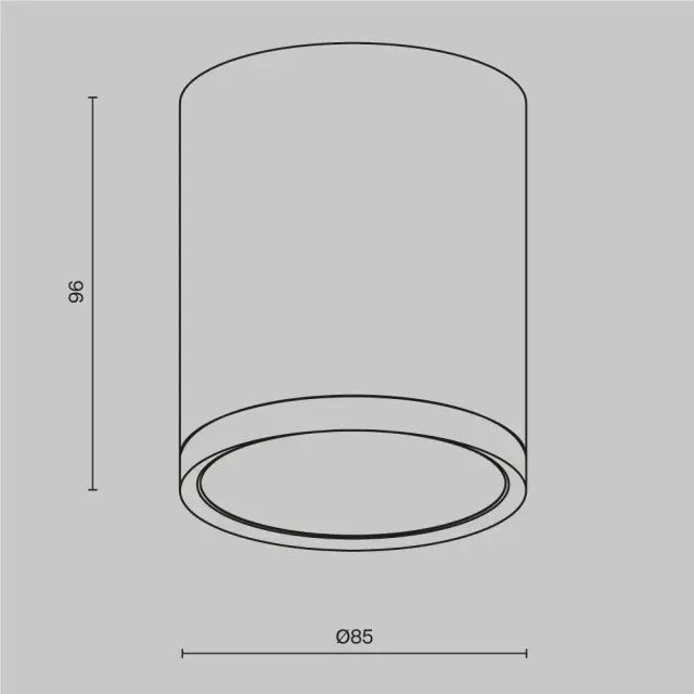 Накладной точечный светильник Maytoni HOOP — белый, ракурс 5