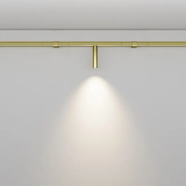 Трековый светильник Maytoni FOCUS LED — модульные, латунь, ракурс 5