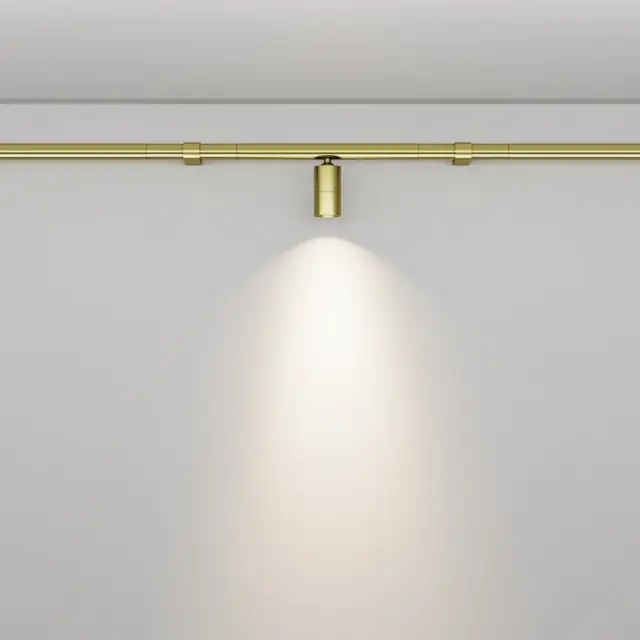 Трековый светильник Maytoni FOCUS LED — модульные, латунь, ракурс 6