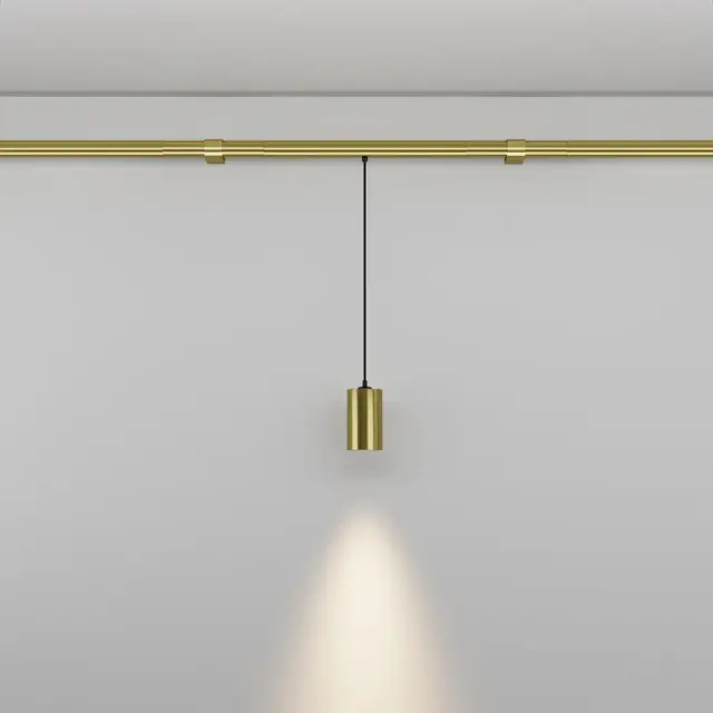 Трековый светильник Maytoni FOCUS LED — модульные, латунь, ракурс 4