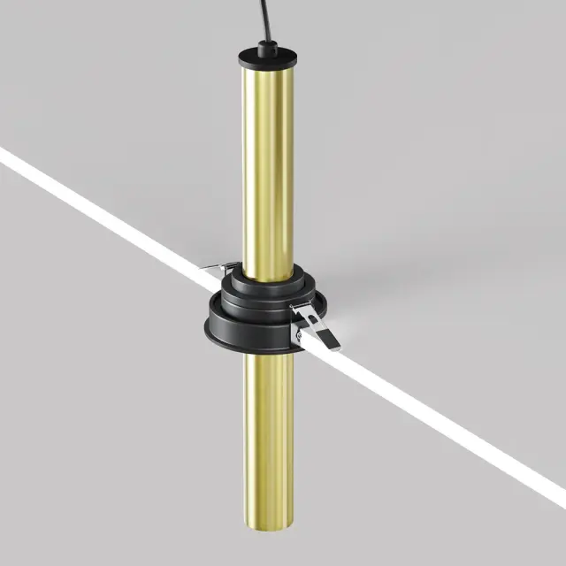 Встраиваемый точечный светильник Maytoni FOCUS T — латунь, ракурс 4