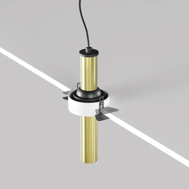 Встраиваемый точечный светильник Maytoni FOCUS T — латунь, ракурс 3