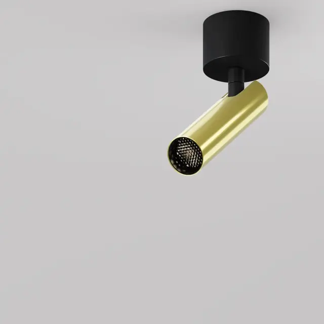 Накладной точечный светильник Maytoni FOCUS T — латунь, ракурс 5