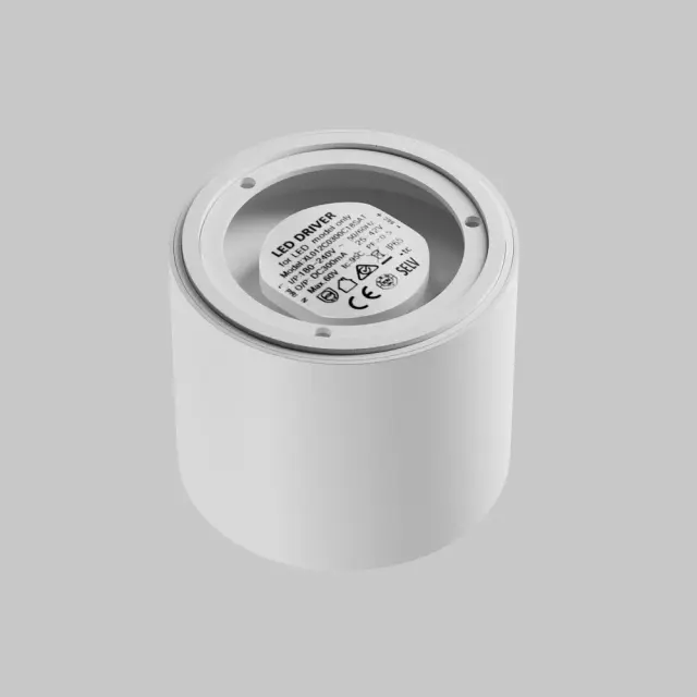 Накладной точечный светильник Maytoni LENS — белый, ракурс 3