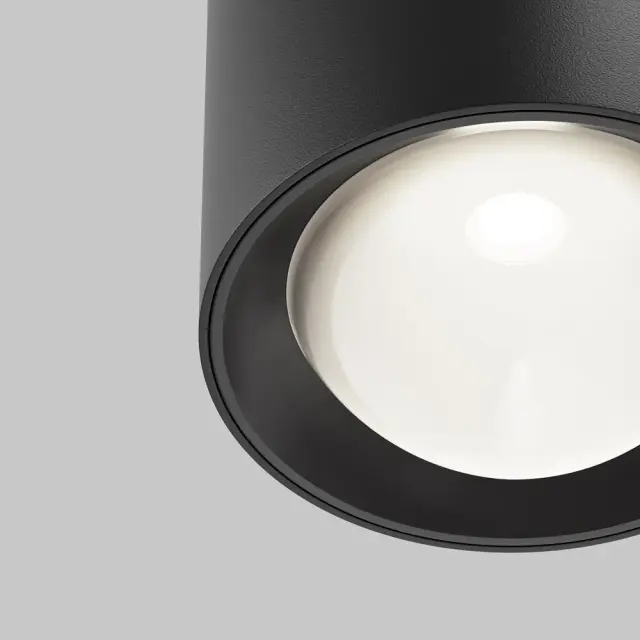 Накладной точечный светильник Maytoni LENS — черный, ракурс 2