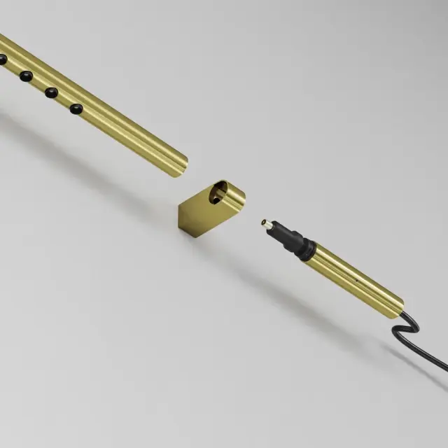 Ввод питания Maytoni ACCESSORIES FOR SYSTEM AXITY — модульные, латунь, ракурс 2