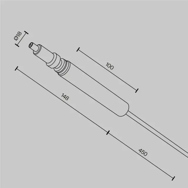 Ввод питания Maytoni ACCESSORIES FOR SYSTEM AXITY — модульные, черный, ракурс 5