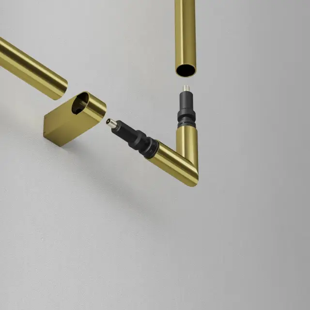 Коннектор Maytoni ACCESSORIES FOR SYSTEM AXITY — модульные, латунь, ракурс 2