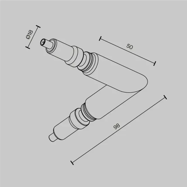 Коннектор Maytoni ACCESSORIES FOR SYSTEM AXITY — модульные, латунь, ракурс 5