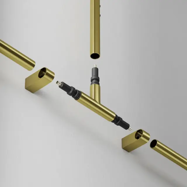 Коннектор Maytoni ACCESSORIES FOR SYSTEM AXITY — модульные, латунь, ракурс 2