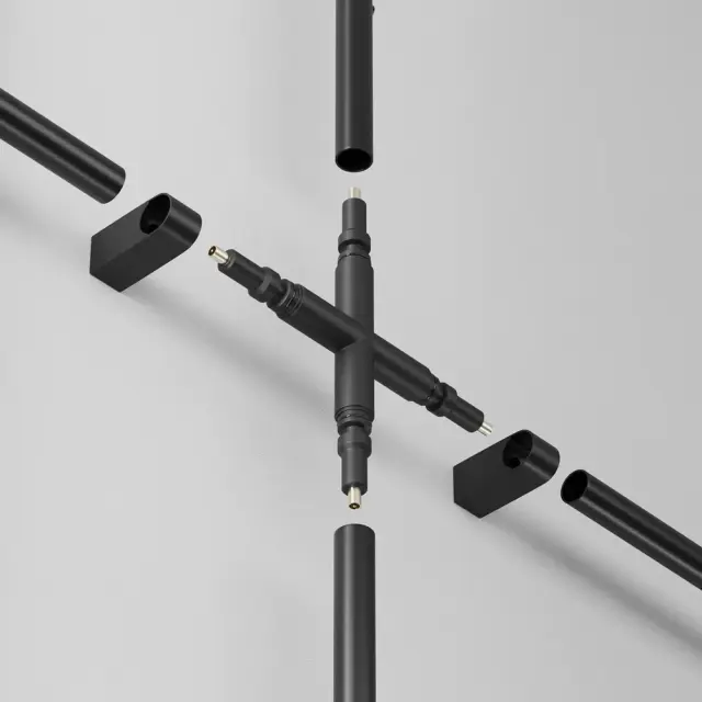 Коннектор Maytoni ACCESSORIES FOR SYSTEM AXITY — модульные, черный, ракурс 2