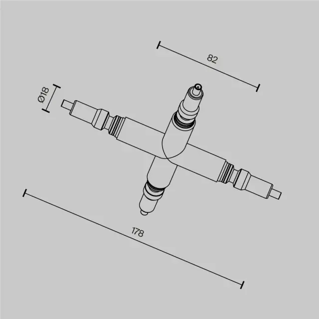 Коннектор Maytoni ACCESSORIES FOR SYSTEM AXITY — модульные, черный, ракурс 5
