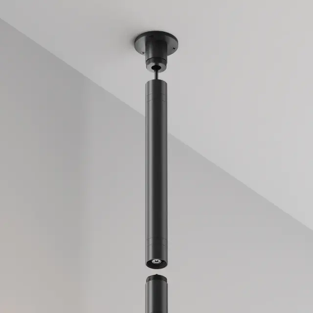 Ввод питания Maytoni ACCESSORIES FOR SYSTEM SHELF — модульные, черный, ракурс 2