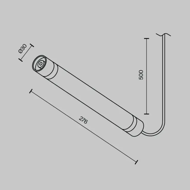 Ввод питания Maytoni ACCESSORIES FOR SYSTEM SHELF — модульные, черный, ракурс 4