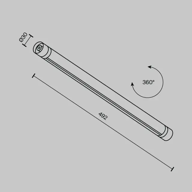Шинопровод Maytoni ACCESSORIES FOR SYSTEM SHELF — модульные, черный, ракурс 6