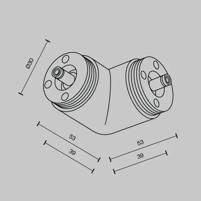 Коннектор Maytoni ACCESSORIES FOR SYSTEM SHELF — модульные, черный, ракурс 7