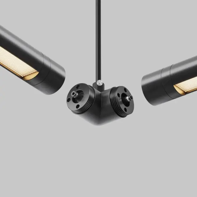 Ввод питания Maytoni ACCESSORIES FOR SYSTEM SHELF — модульные, черный, ракурс 2
