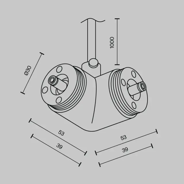 Ввод питания Maytoni ACCESSORIES FOR SYSTEM SHELF — модульные, черный, ракурс 4