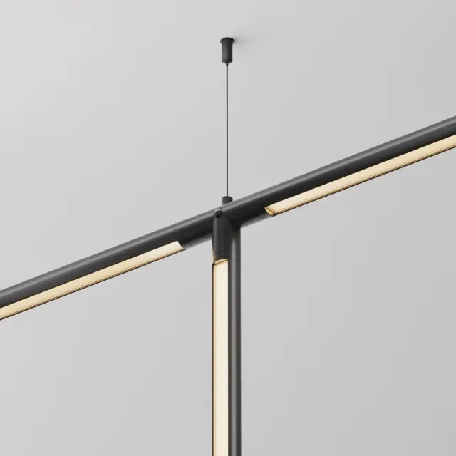 Коннектор Maytoni ACCESSORIES FOR SYSTEM SHELF — модульные, черный, ракурс 2