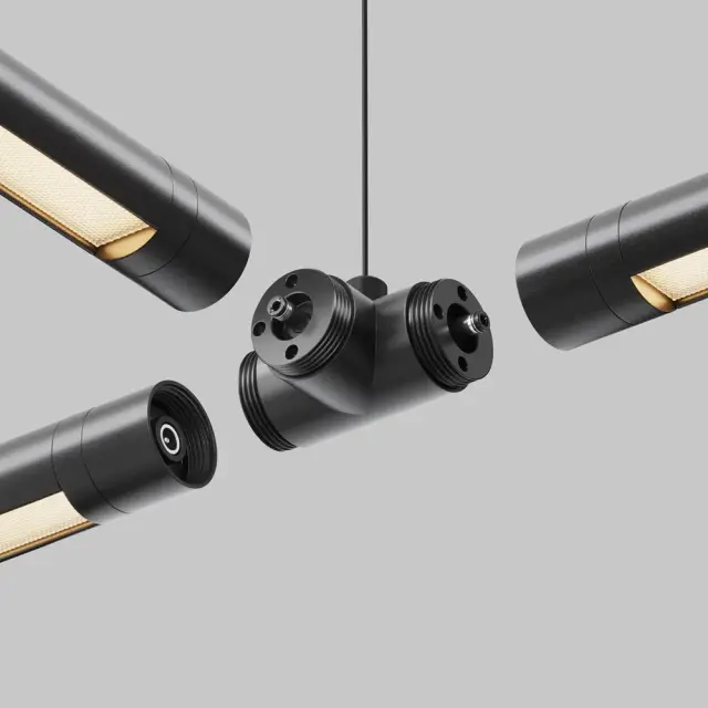 Коннектор Maytoni ACCESSORIES FOR SYSTEM SHELF — модульные, черный, ракурс 3