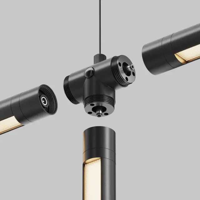 Коннектор Maytoni ACCESSORIES FOR SYSTEM SHELF — модульные, черный, ракурс 5