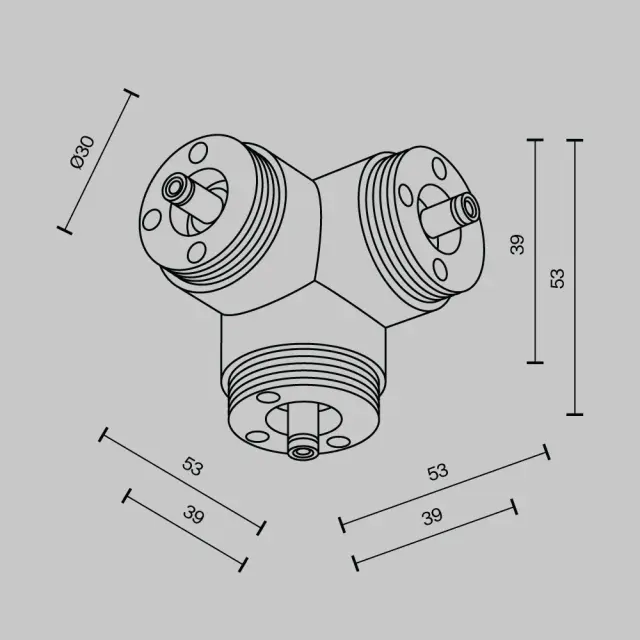 Коннектор Maytoni ACCESSORIES FOR SYSTEM SHELF — модульные, черный, ракурс 4