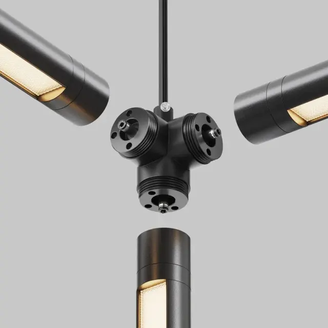 Ввод питания Maytoni ACCESSORIES FOR SYSTEM SHELF — модульные, черный, ракурс 2