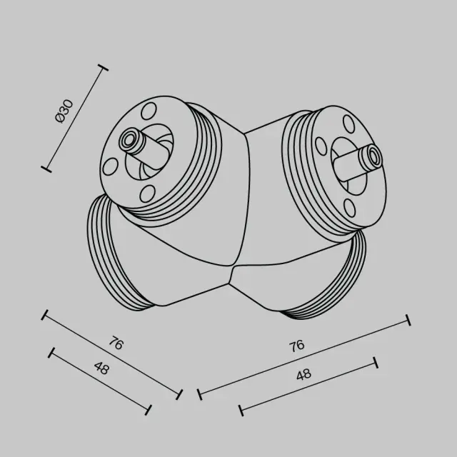 Коннектор Maytoni ACCESSORIES FOR SYSTEM SHELF — модульные, черный, ракурс 4