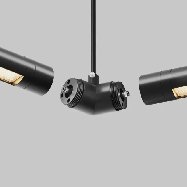 Ввод питания Maytoni ACCESSORIES FOR SYSTEM SHELF — модульные, черный, ракурс 2
