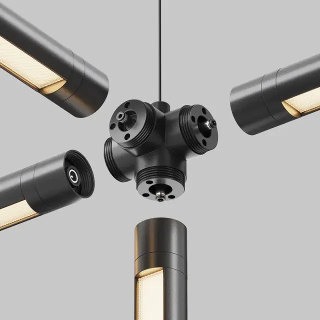 Коннектор Maytoni ACCESSORIES FOR SYSTEM SHELF — модульные, черный, ракурс 2