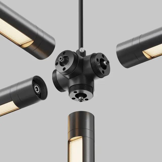 Ввод питания Maytoni ACCESSORIES FOR SYSTEM SHELF — модульные, черный, ракурс 2
