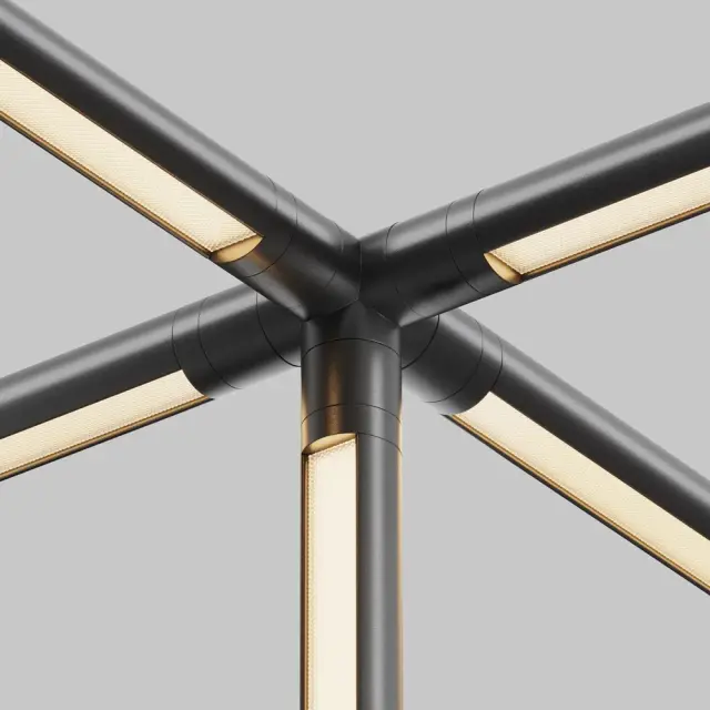 Коннектор Maytoni ACCESSORIES FOR SYSTEM SHELF — модульные, черный, ракурс 3
