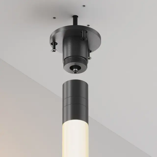 Ввод питания Maytoni ACCESSORIES FOR SYSTEM SHELF — модульные, черный, ракурс 2