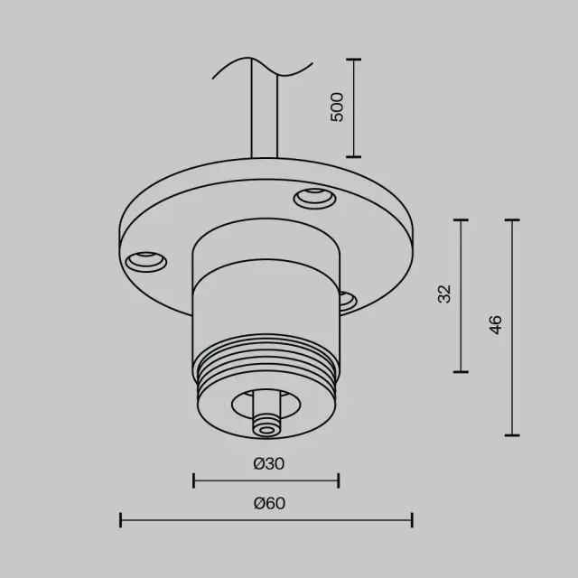 Ввод питания Maytoni ACCESSORIES FOR SYSTEM SHELF — модульные, черный, ракурс 4