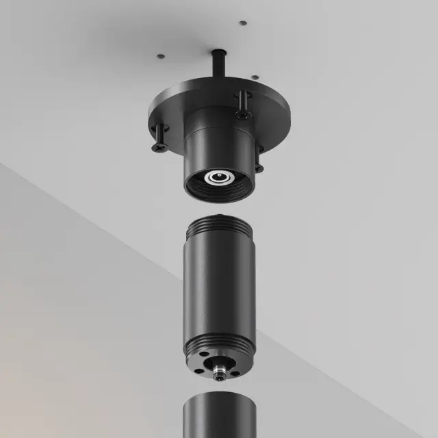 Ввод питания Maytoni ACCESSORIES FOR SYSTEM SHELF — модульные, черный, ракурс 2