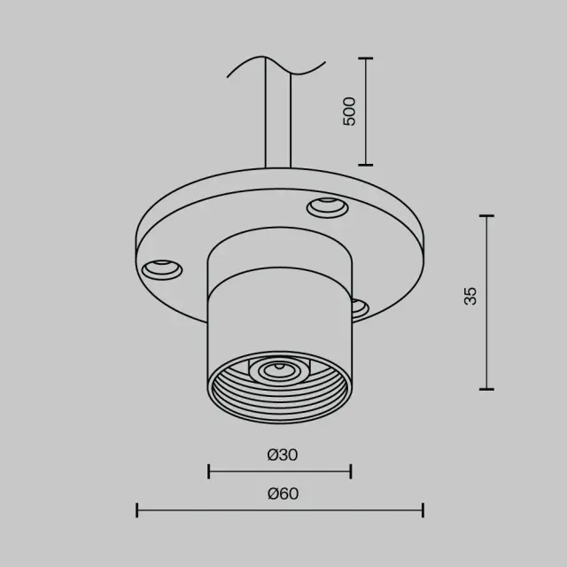 Ввод питания Maytoni ACCESSORIES FOR SYSTEM SHELF — модульные, черный, ракурс 4
