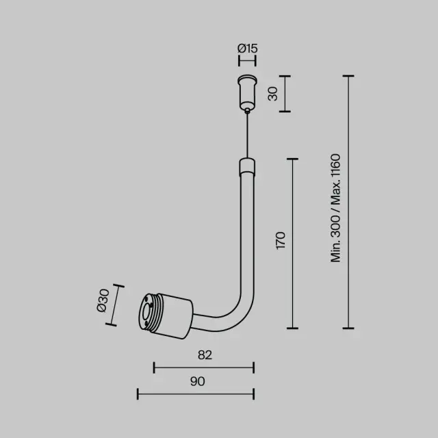 Крепёж Maytoni ACCESSORIES FOR SYSTEM SHELF — модульные, черный, ракурс 4