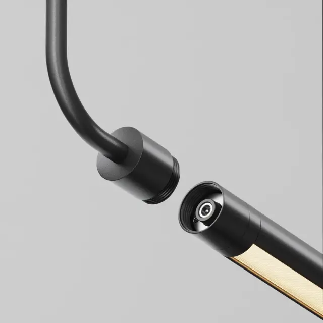Ввод питания Maytoni ACCESSORIES FOR SYSTEM SHELF — модульные, черный, ракурс 2