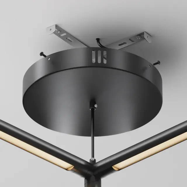 Ввод питания Maytoni ACCESSORIES FOR SYSTEM SHELF — модульные, черный, ракурс 2