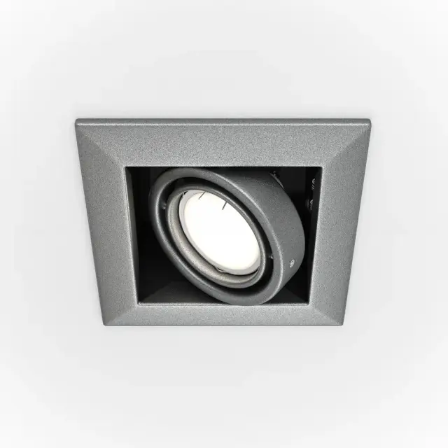 Встраиваемый точечный светильник Maytoni METAL — серебряный, ракурс 3
