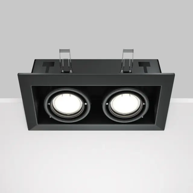 Встраиваемый точечный светильник Maytoni METAL MODERN — черный, ракурс 3