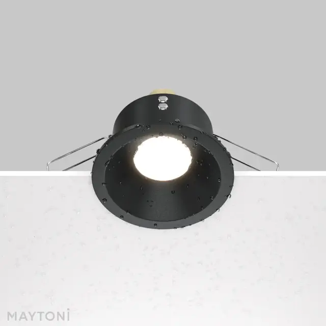 Встраиваемый точечный светильник Maytoni ZOOM — черный, ракурс 2