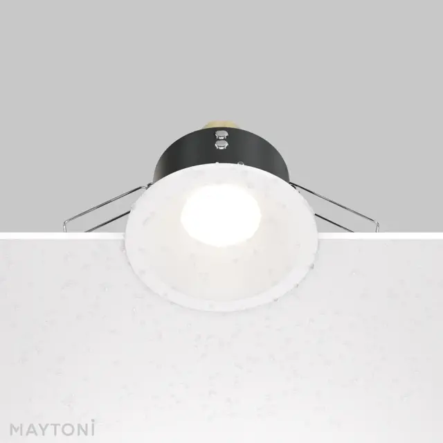 Встраиваемый точечный светильник Maytoni ZOOM — белый, ракурс 2