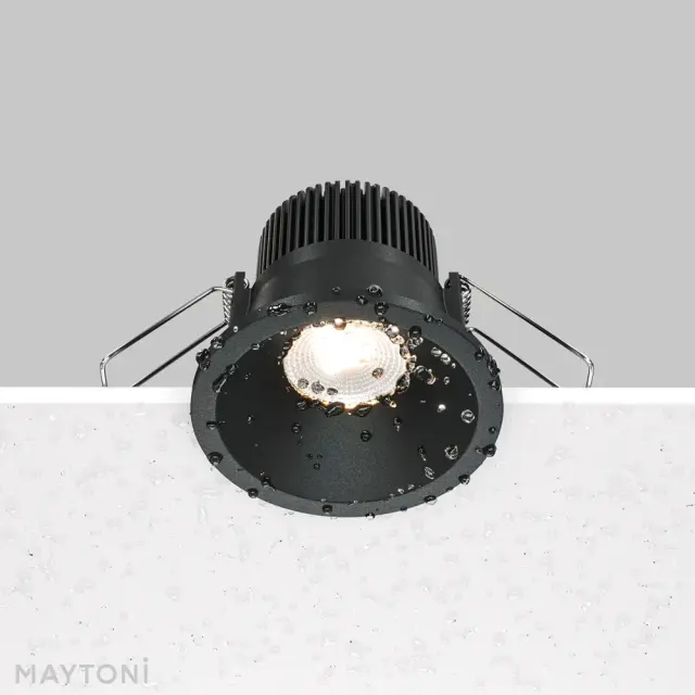 Встраиваемый точечный светильник Maytoni ZOOM — черный, ракурс 2