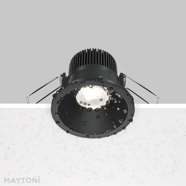 Встраиваемый точечный светильник Maytoni ZOOM — черный, ракурс 2