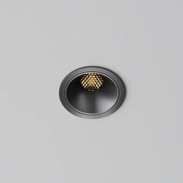 Встраиваемый точечный светильник Maytoni ALFA LED — черный, ракурс 5