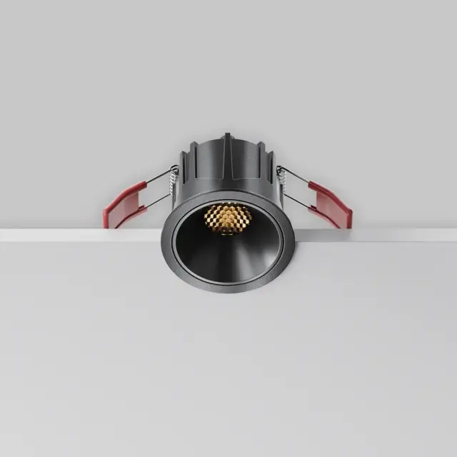 Встраиваемый точечный светильник Maytoni ALFA LED — черный, ракурс 6