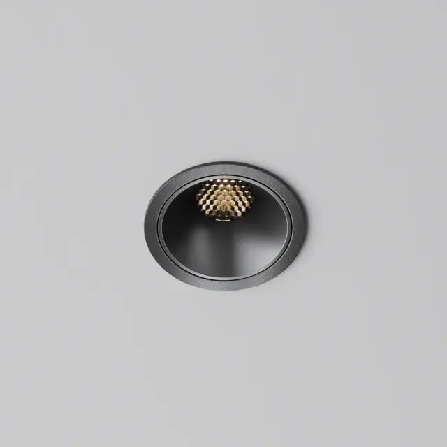 Встраиваемый точечный светильник Maytoni ALFA LED — черный, ракурс 5