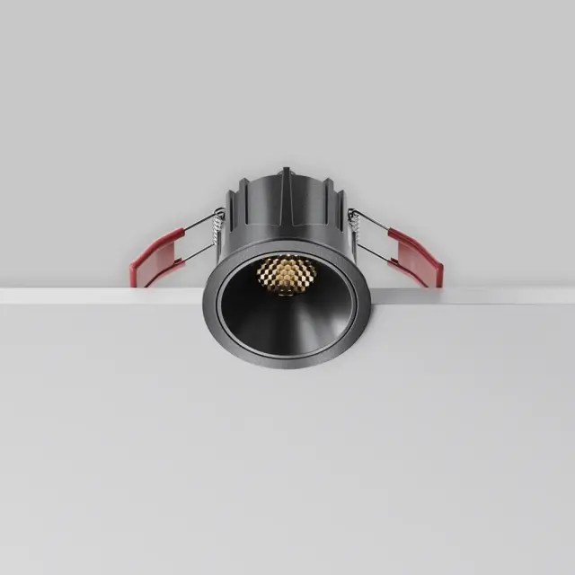 Встраиваемый точечный светильник Maytoni ALFA LED — черный, ракурс 6